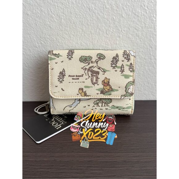 Loungefly Disney Winnie the Pooh Hundred Acre Wood Map Zip Wallet - Picture 1 of 5